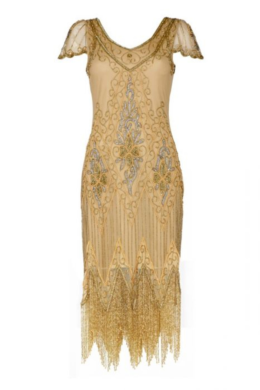 Beaded 1920's Flapper Dress - Size 26 ...